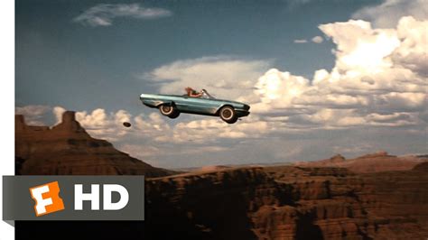 thelma and louise going over the cliff|Show with car going over cliff into the (actual) Grand。